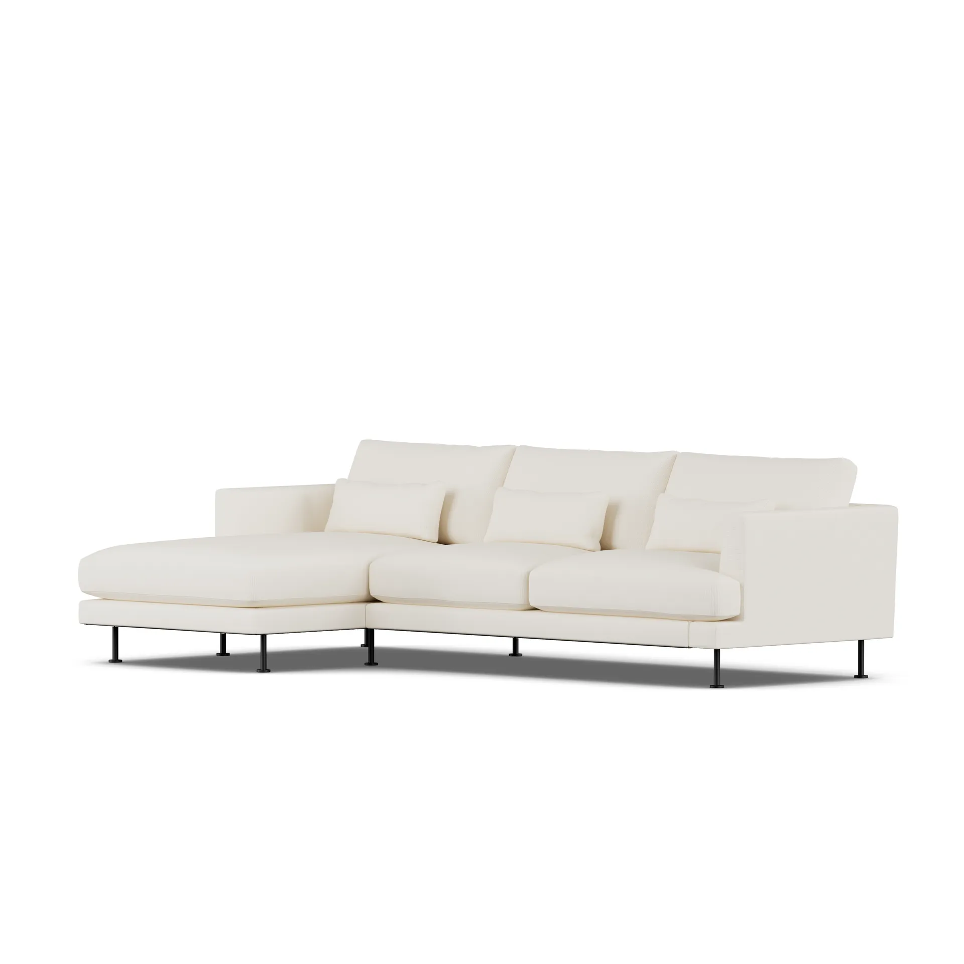 Bredhult sofa, Jump Off White 1954-black steel, 2,5-seater C2 1898
