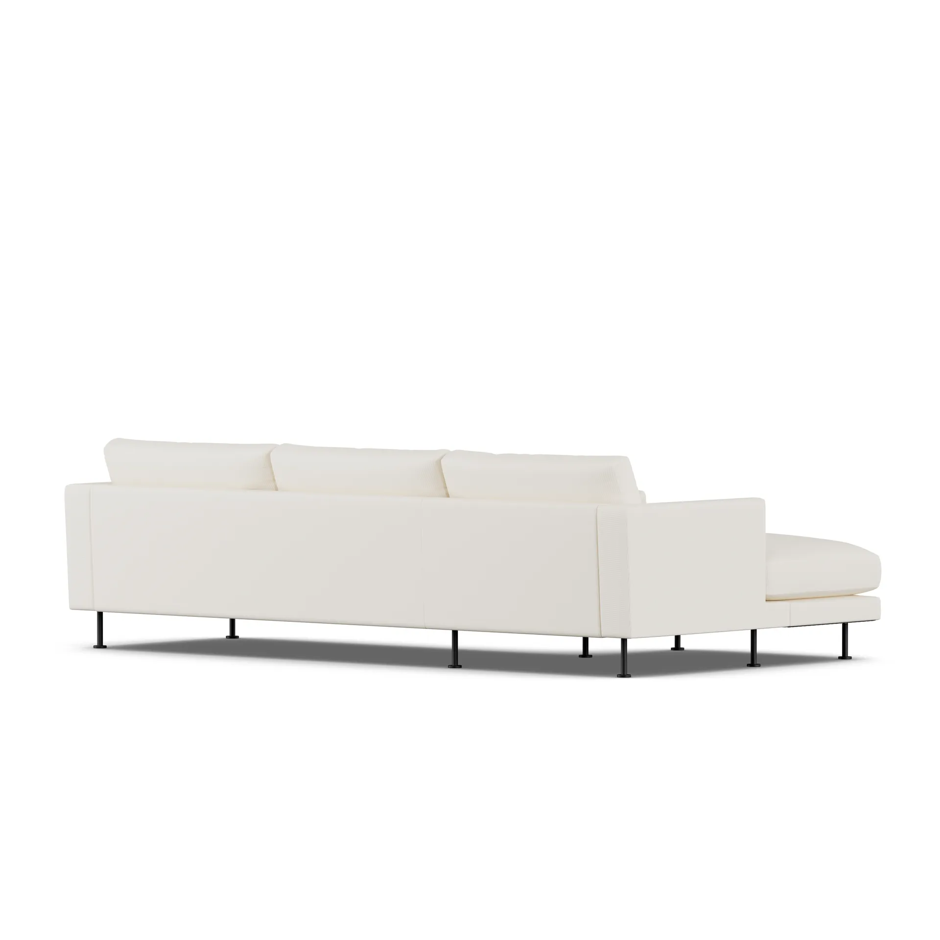Bredhult sofa, Jump Off White 1954-black steel, 2,5-seater C2 1898