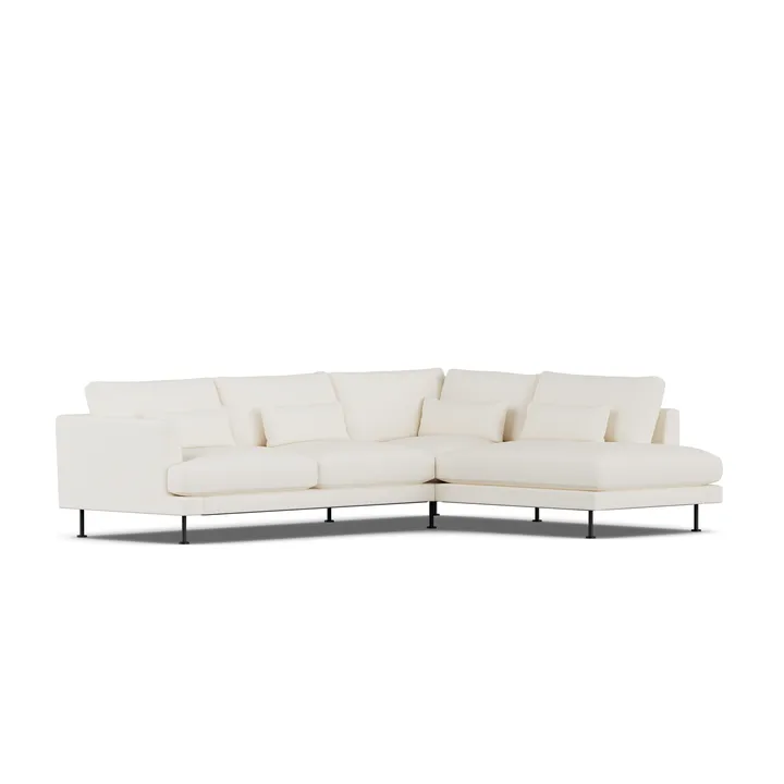 Bredhult sofa - Jump Off White 1954-black steel, 3-seater A1 - 1898