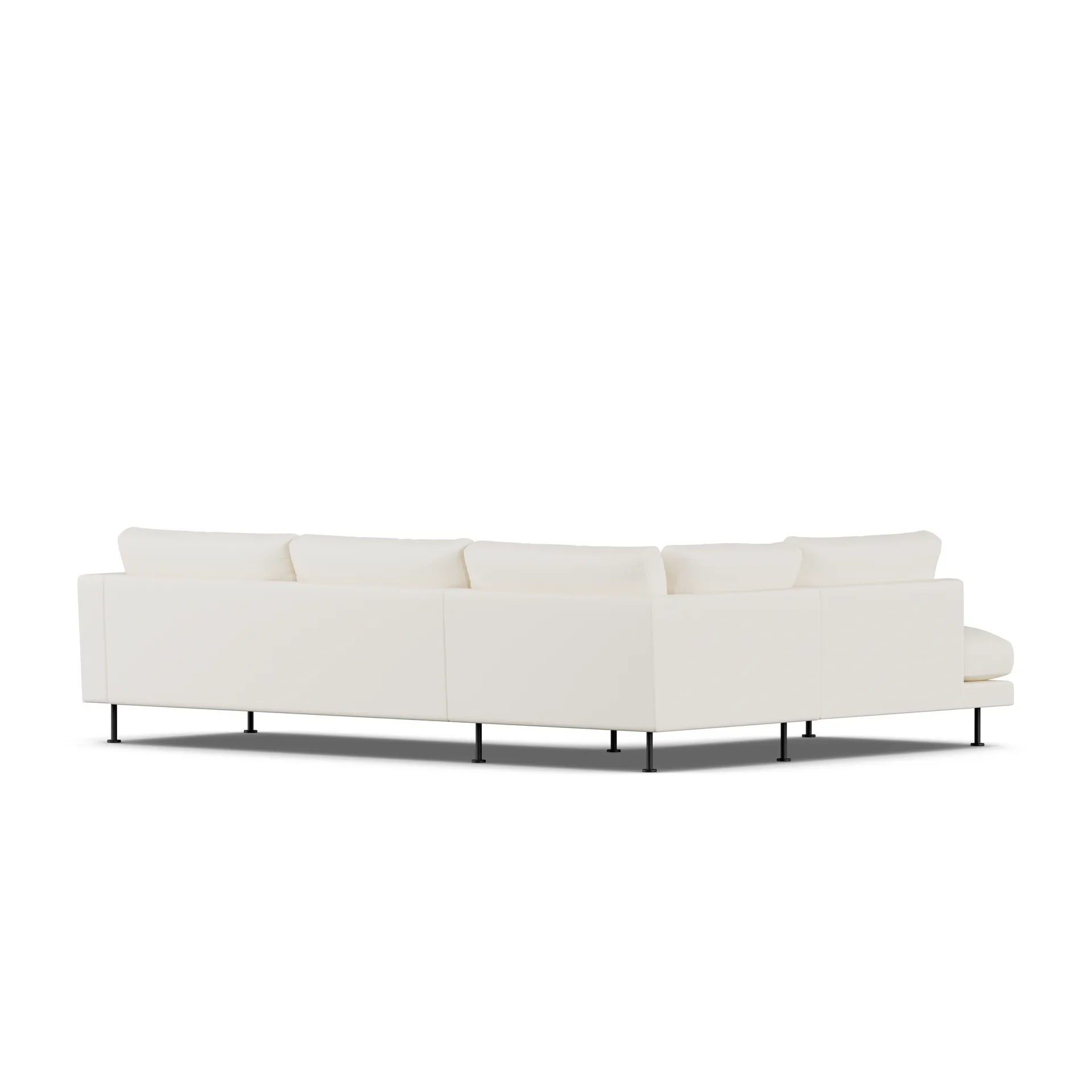 Bredhult sofa, Jump Off White 1954-black steel, 3-seater A2 1898