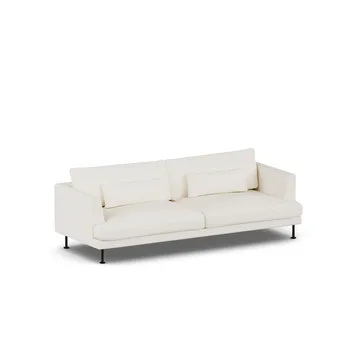 Bredhult sofa - Jump Off White 1954-black steel, 3-seater - 1898