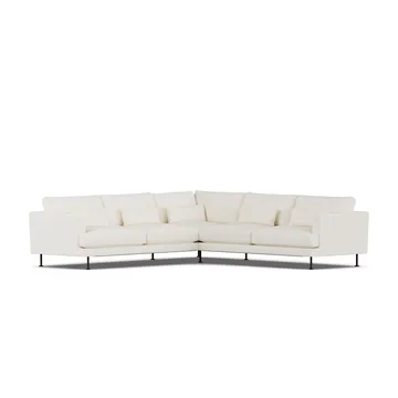 Bredhult sofa - Jump Off White 1954-black steel, corner sofa F - 1898