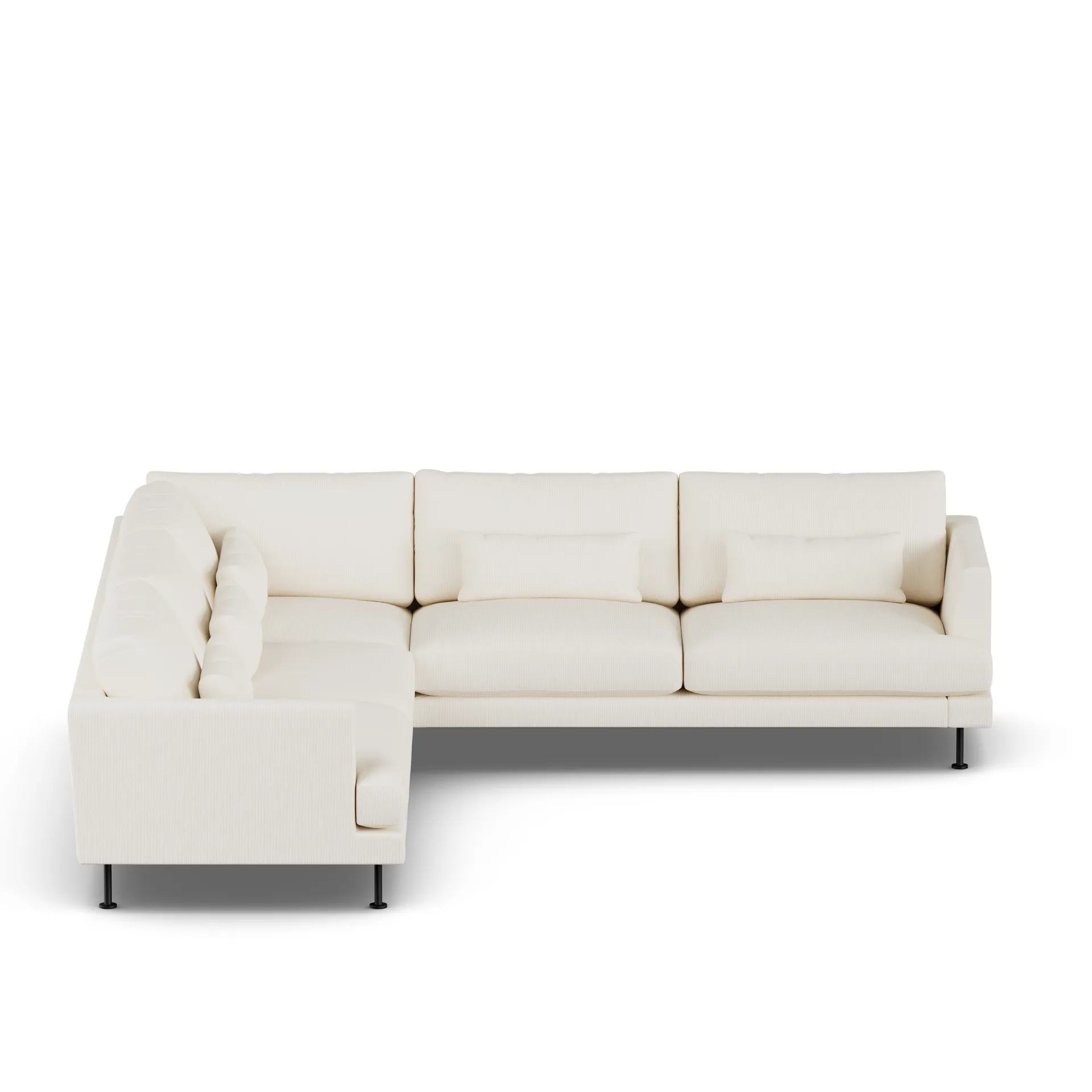 Bredhult sofa, Jump Off White 1954-black steel, corner sofa F 1898