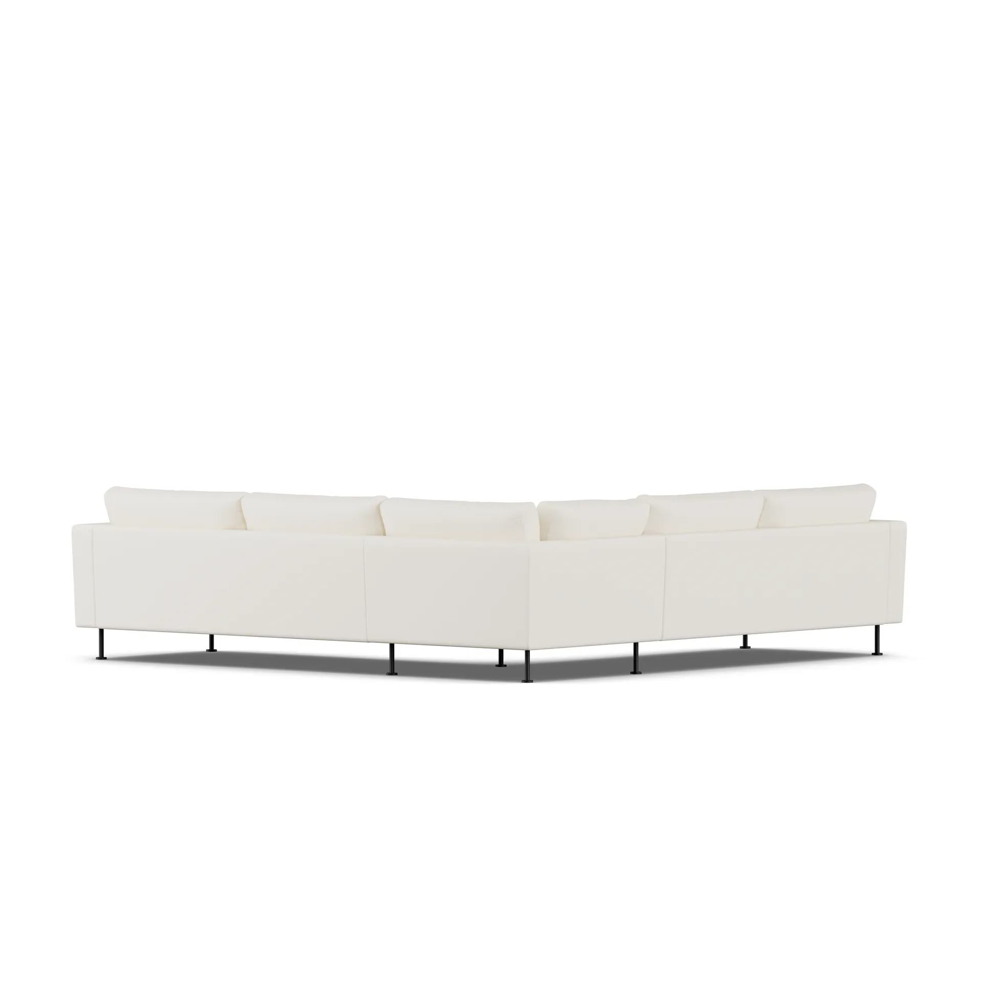 Bredhult sofa, Jump Off White 1954-black steel, corner sofa F 1898