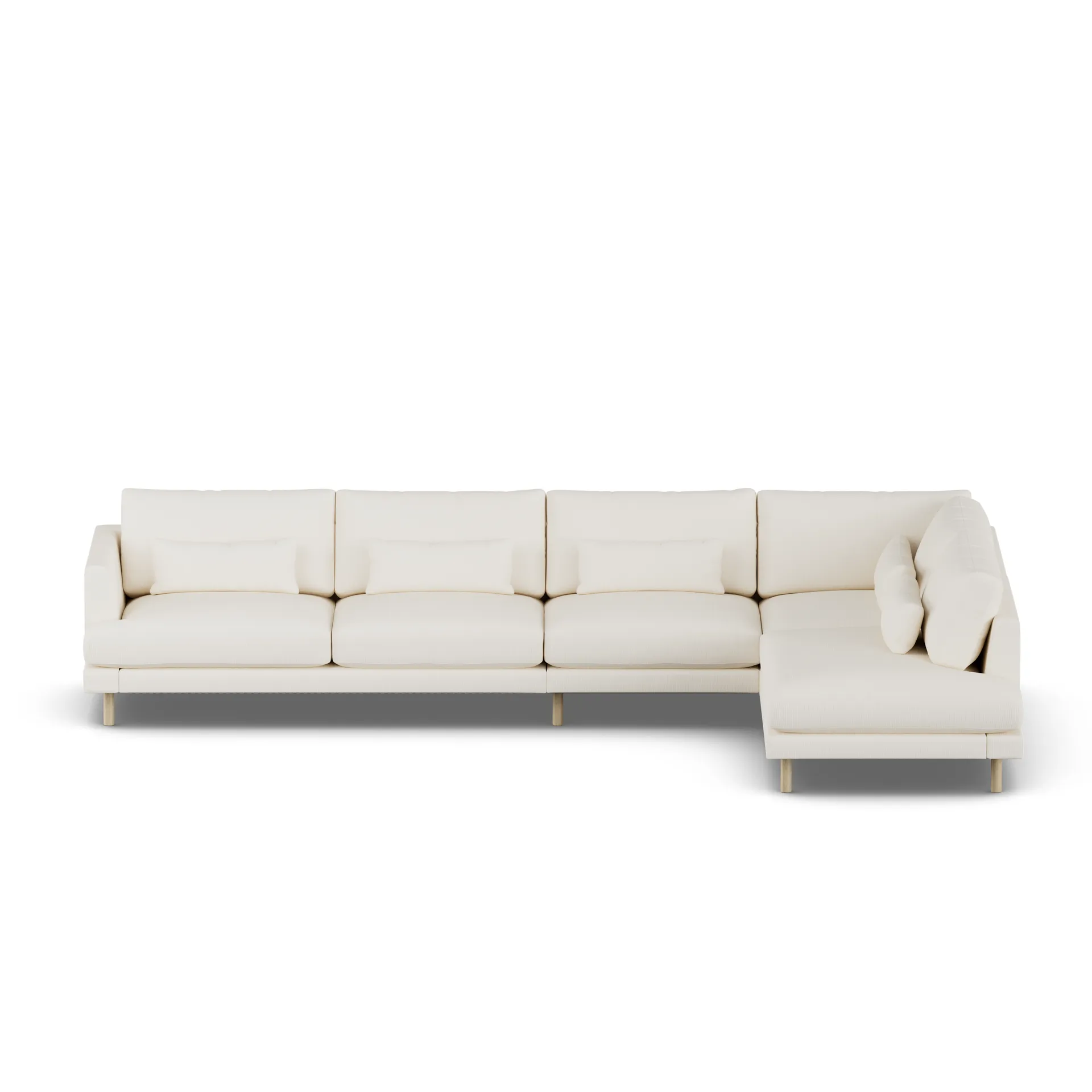 Bredhult sofa, Jump Off White 1954-white-oiled oak, 4-seater B1 1898
