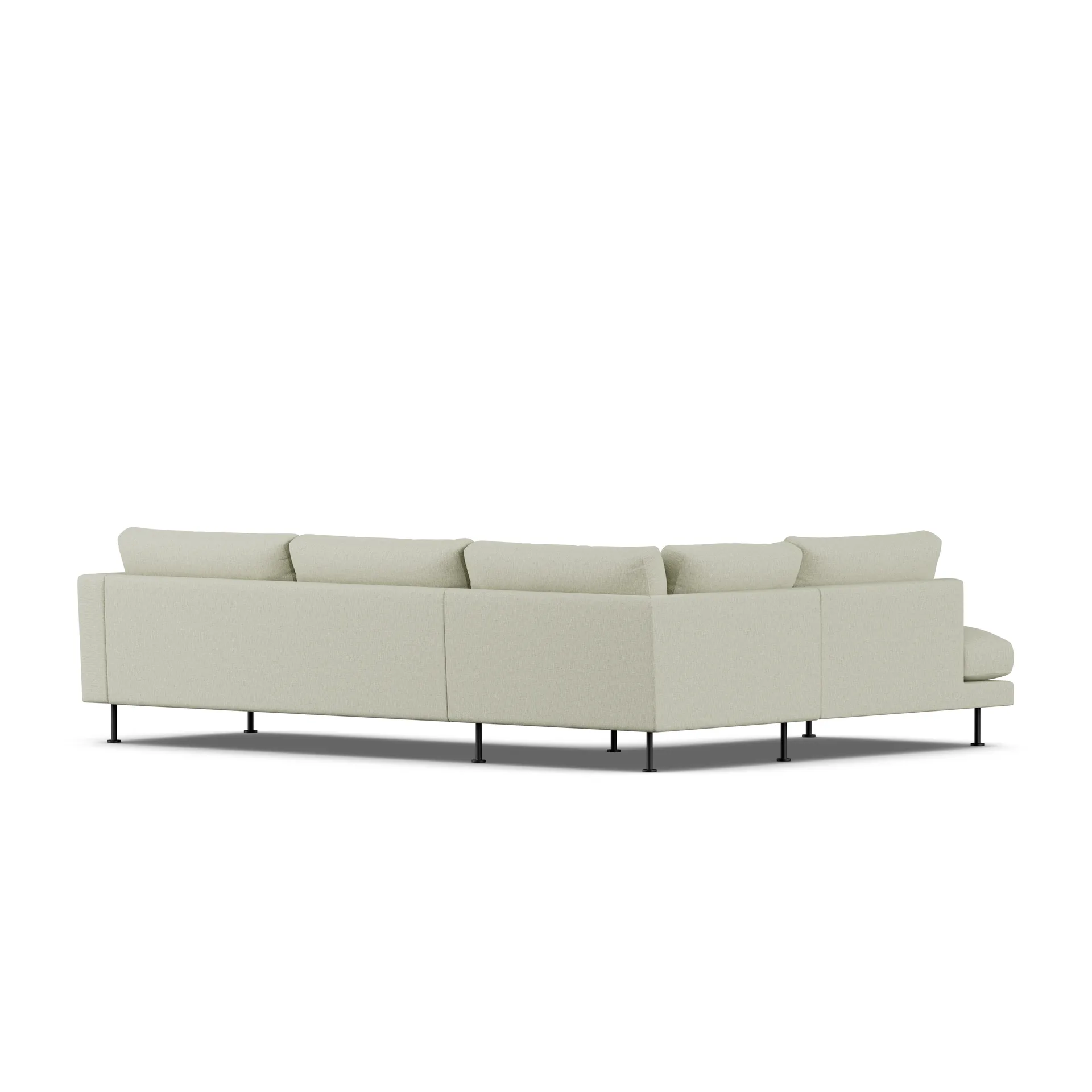 Bredhult sofa, Luiza Beige 3981-black steel, 3-seater A2 1898
