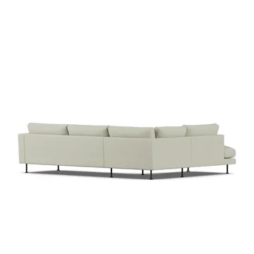 Bredhult sofa - Luiza Beige 3981-black steel, 3-seater A2 - 1898