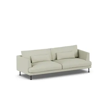 Bredhult sofa - Luiza Beige 3981-black steel, 3-seater - 1898