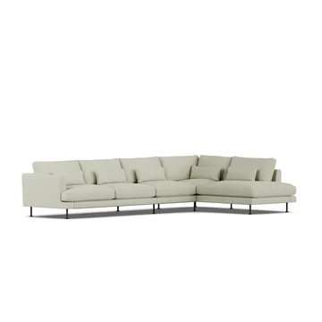 Bredhult sofa - Luiza Beige 3981-black steel, 4-seater B1 - 1898