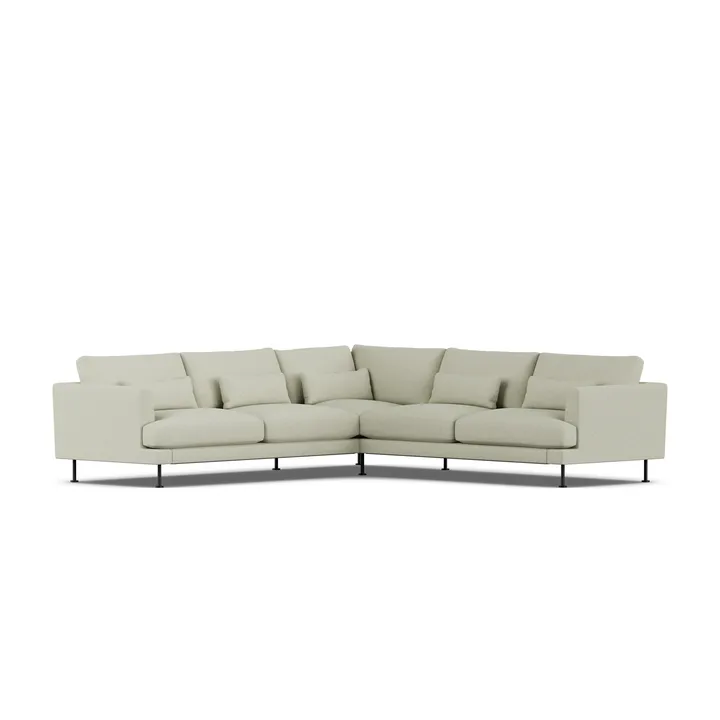 Bredhult sofa - Luiza Beige 3981-black steel, corner sofa F - 1898