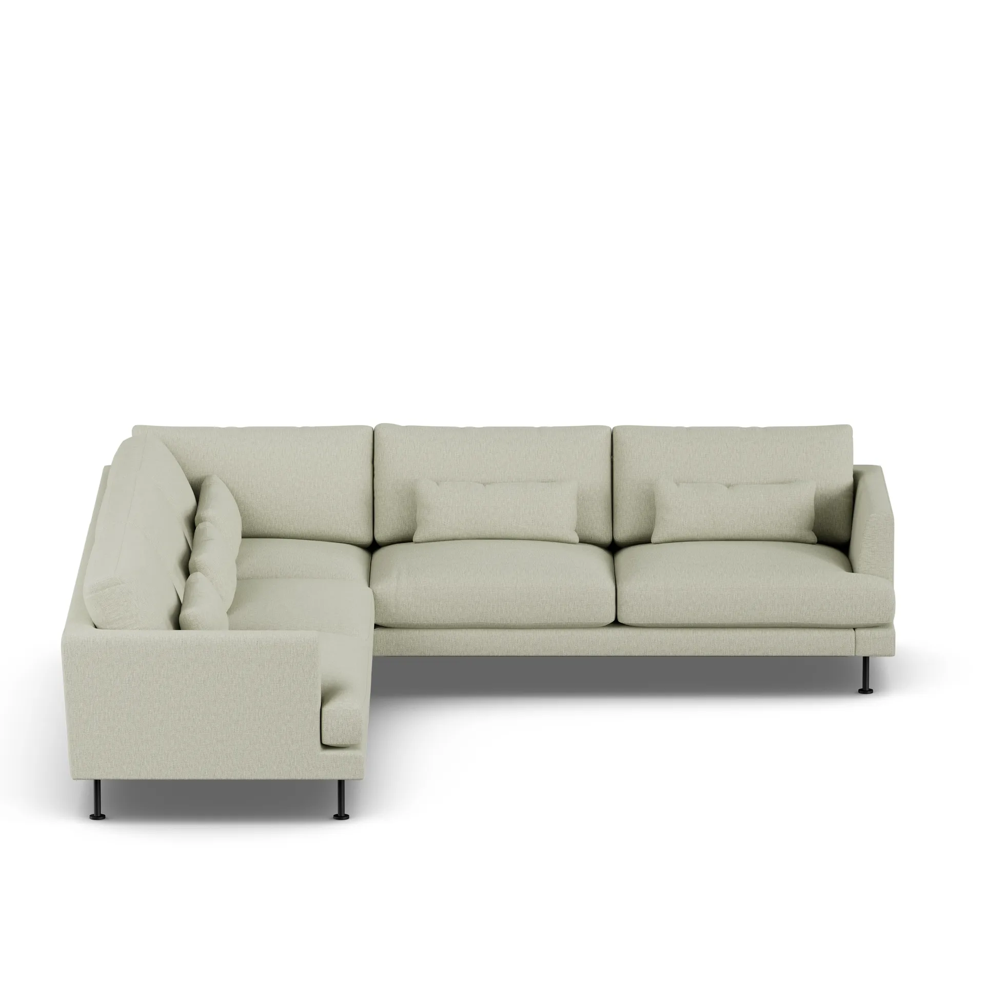 Bredhult sofa, Luiza Beige 3981-black steel, corner sofa F 1898