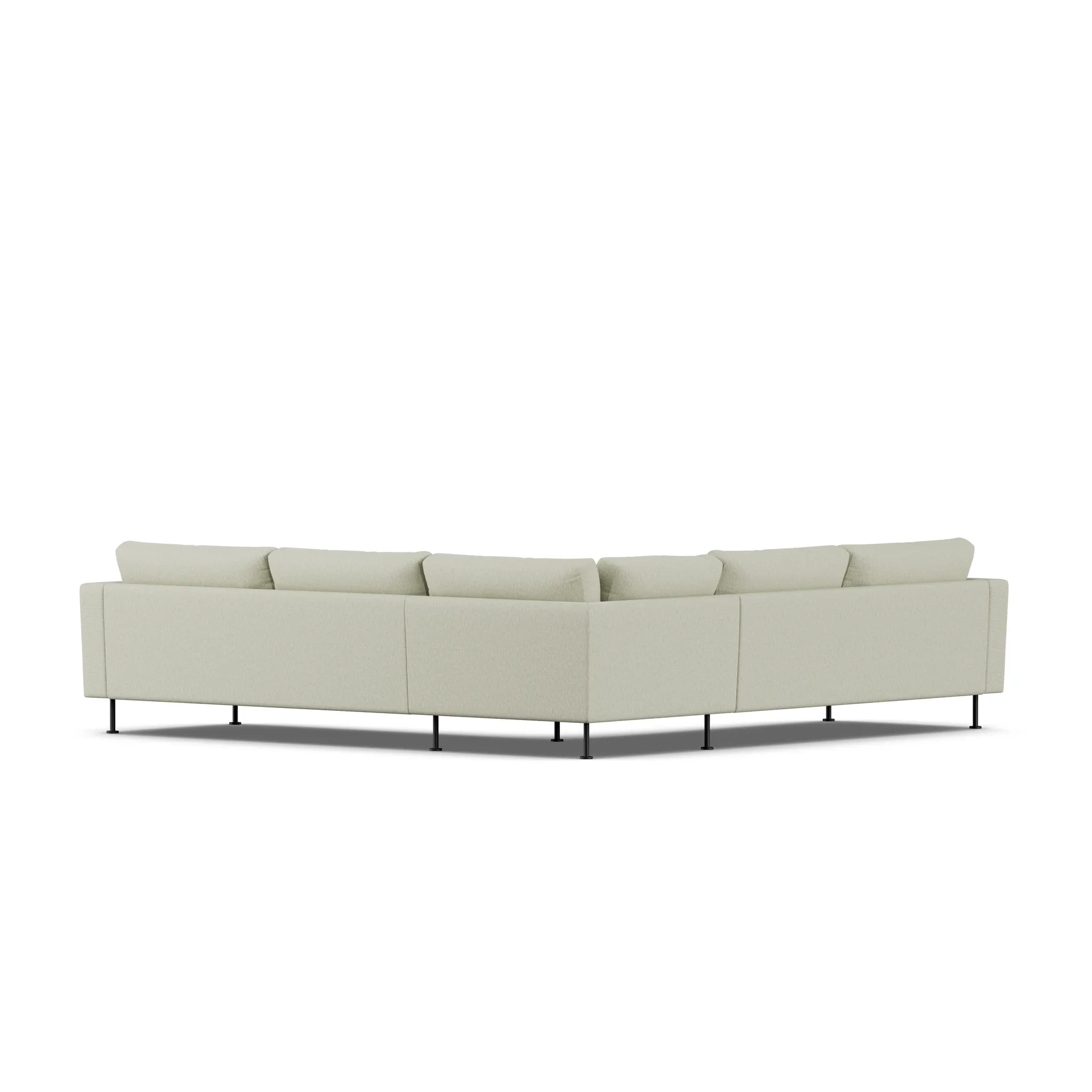Bredhult sofa, Luiza Beige 3981-black steel, corner sofa F 1898