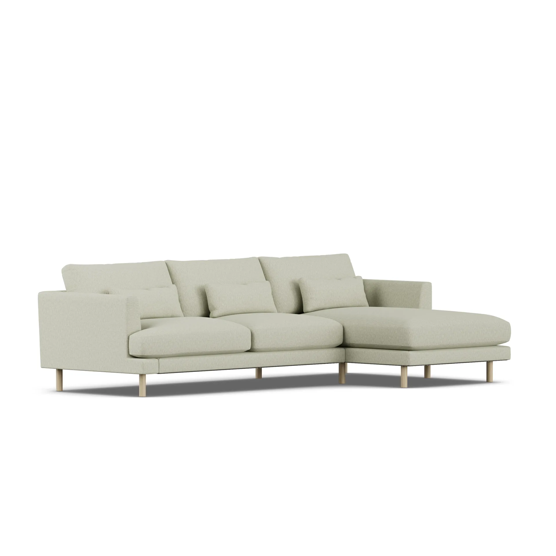Bredhult sofa, Luiza Beige 3981-white-oiled oak, 2,5-seater C1 1898