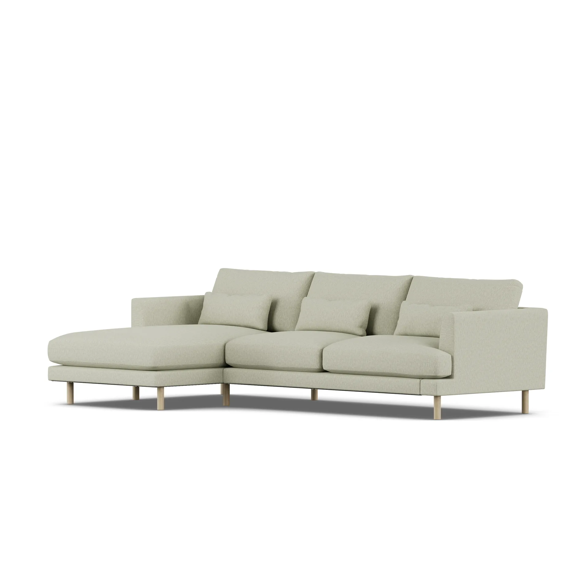 Bredhult sofa, Luiza Beige 3981-white-oiled oak, 2,5-seater C2 1898