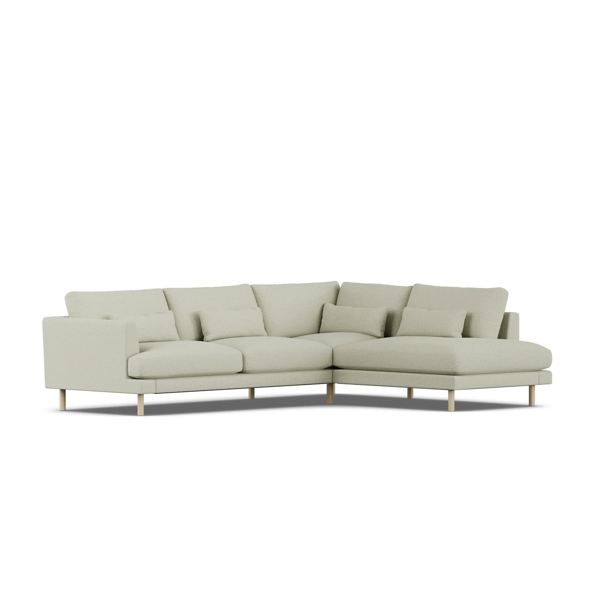 Bredhult sofa, Luiza Beige 3981-white-oiled oak, 3-seater A1 1898