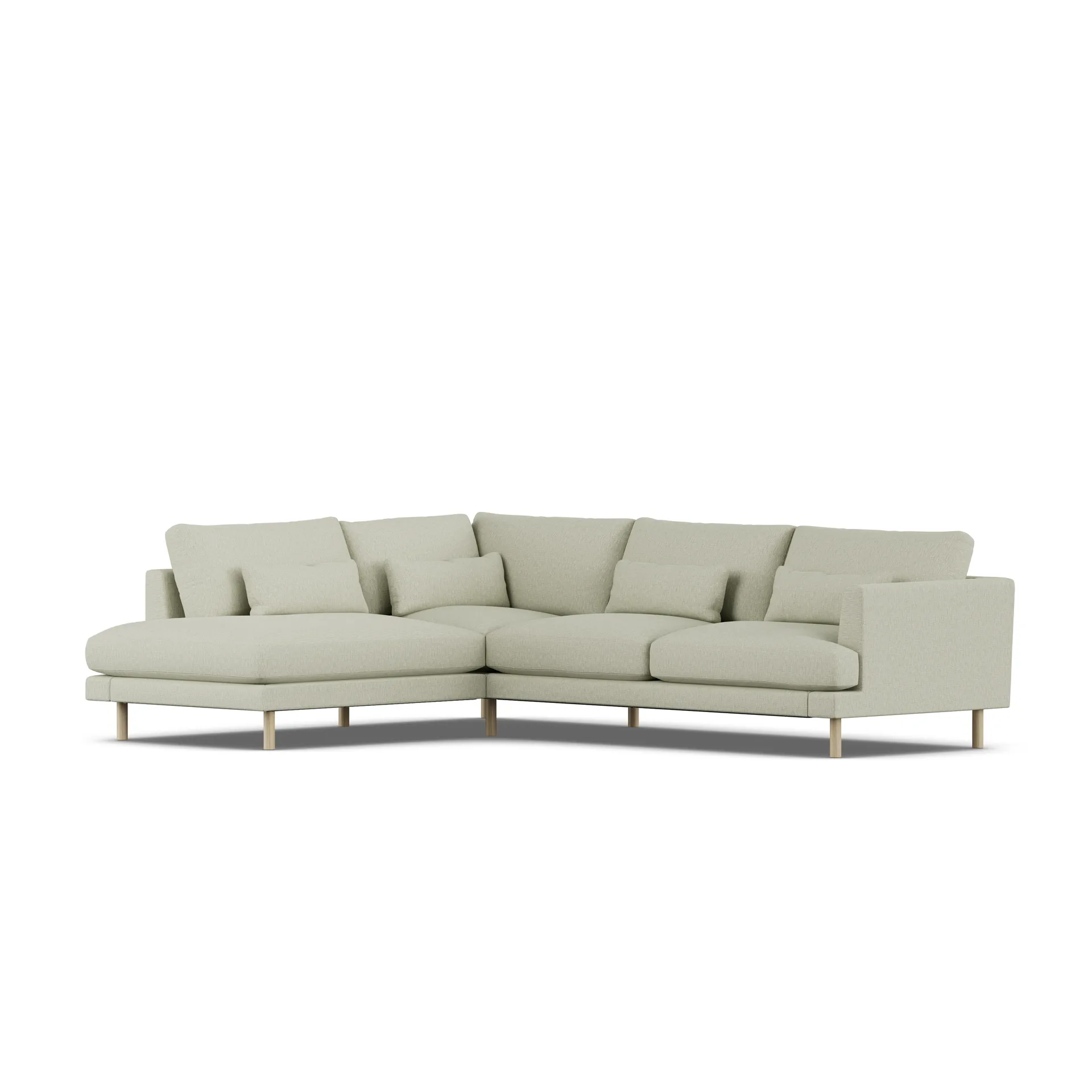 Bredhult sofa, Luiza Beige 3981-white-oiled oak, 3-seater A2 1898
