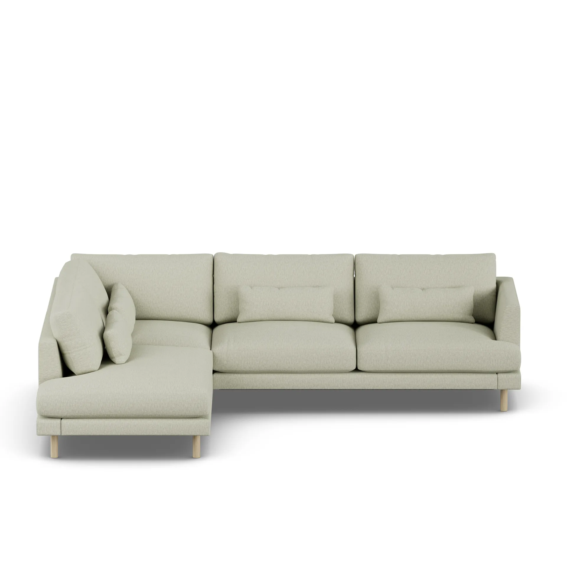 Bredhult sofa, Luiza Beige 3981-white-oiled oak, 3-seater A2 1898