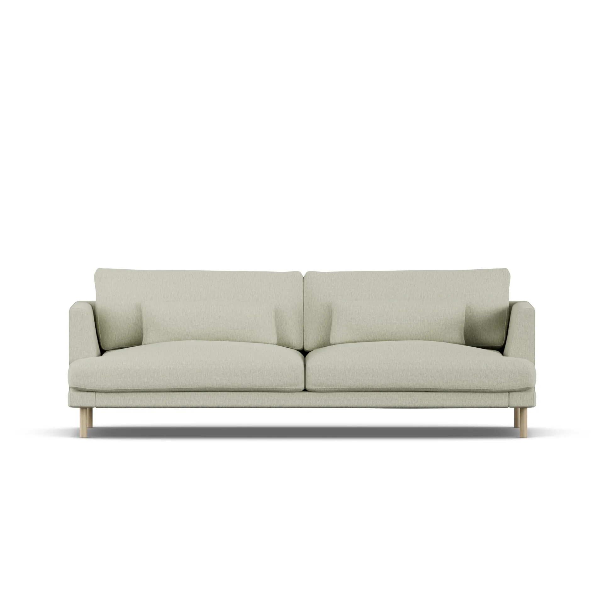 Bredhult sofa, Luiza Beige 3981-white-oiled oak, 3-seater 1898