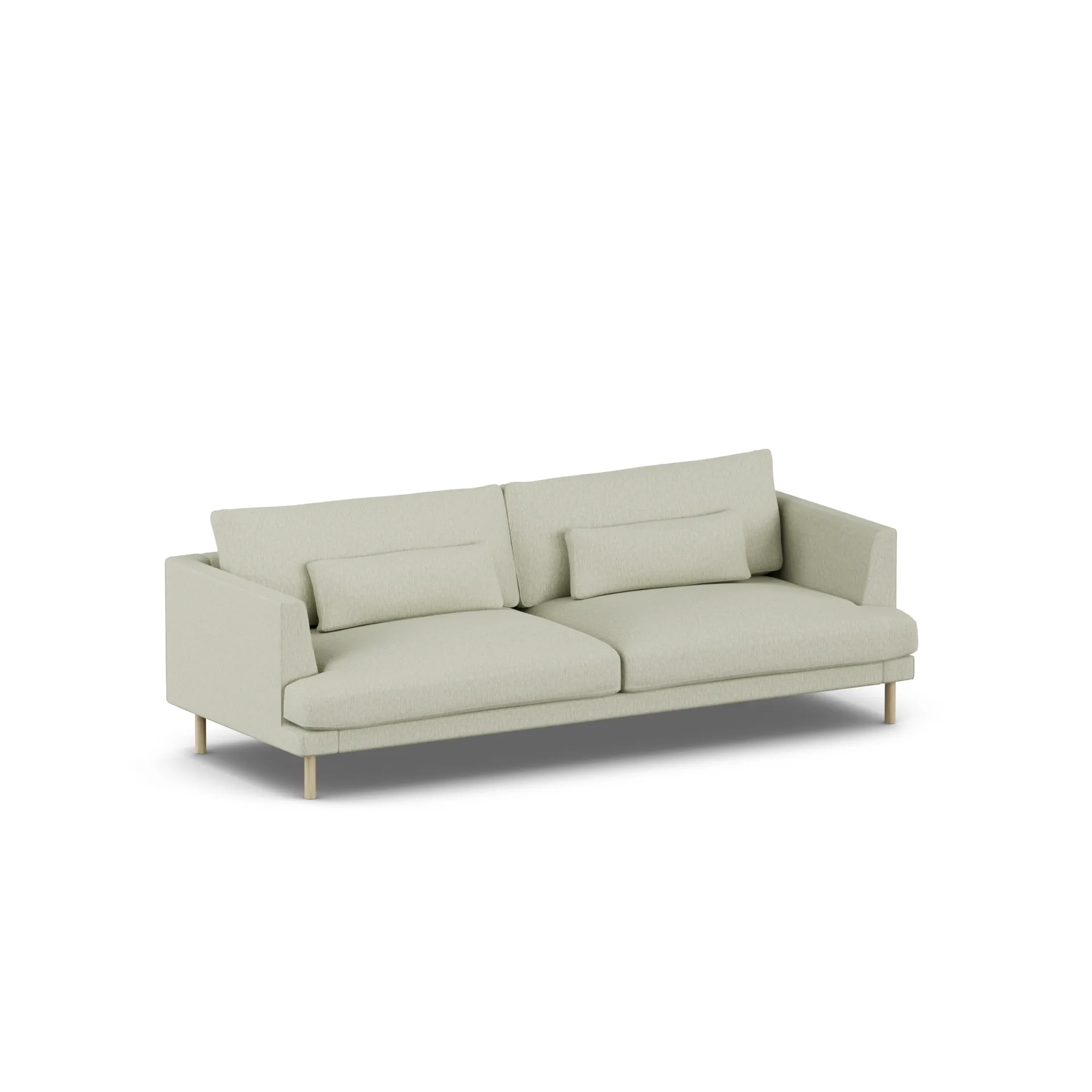 Bredhult sofa, Luiza Beige 3981-white-oiled oak, 3-seater 1898
