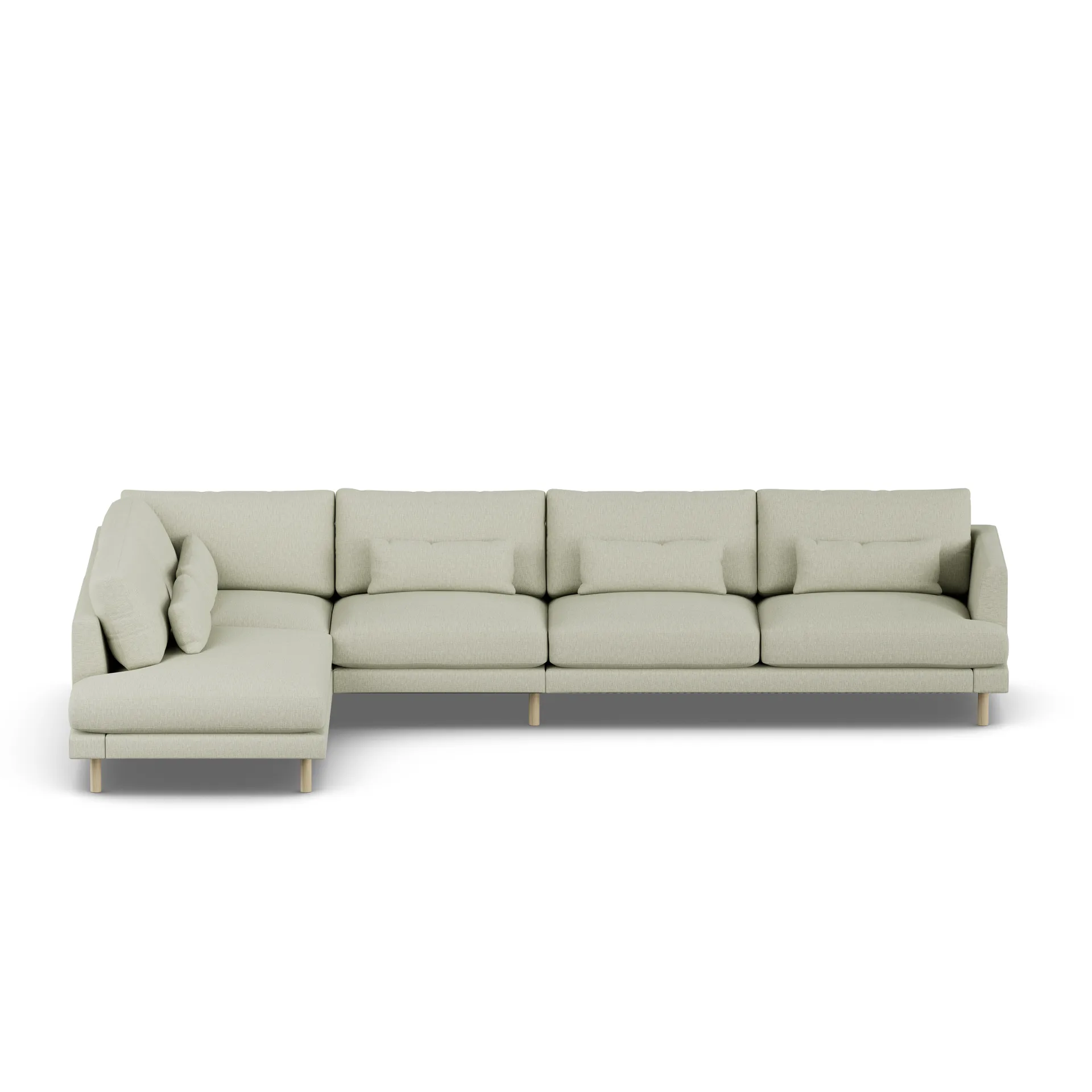 Bredhult sofa, Luiza Beige 3981-white-oiled oak, 4-seater B2 1898