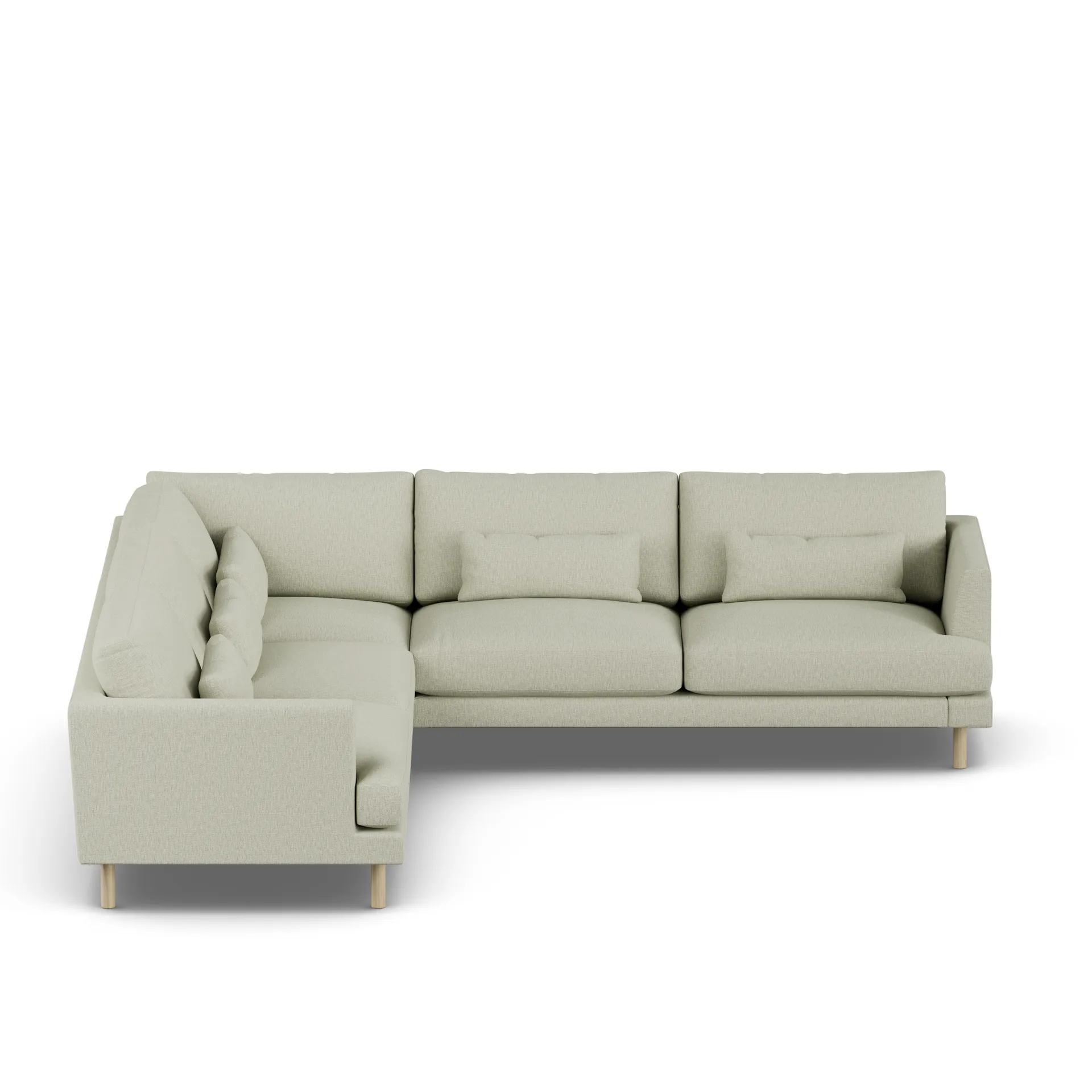 Bredhult sofa, Luiza Beige 3981-white-oiled oak, corner sofa F 1898