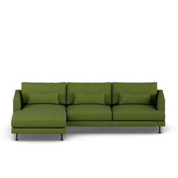 Bredhult sofa - Luiza Green 3975-black steel, 2,5-seater C2 - 1898