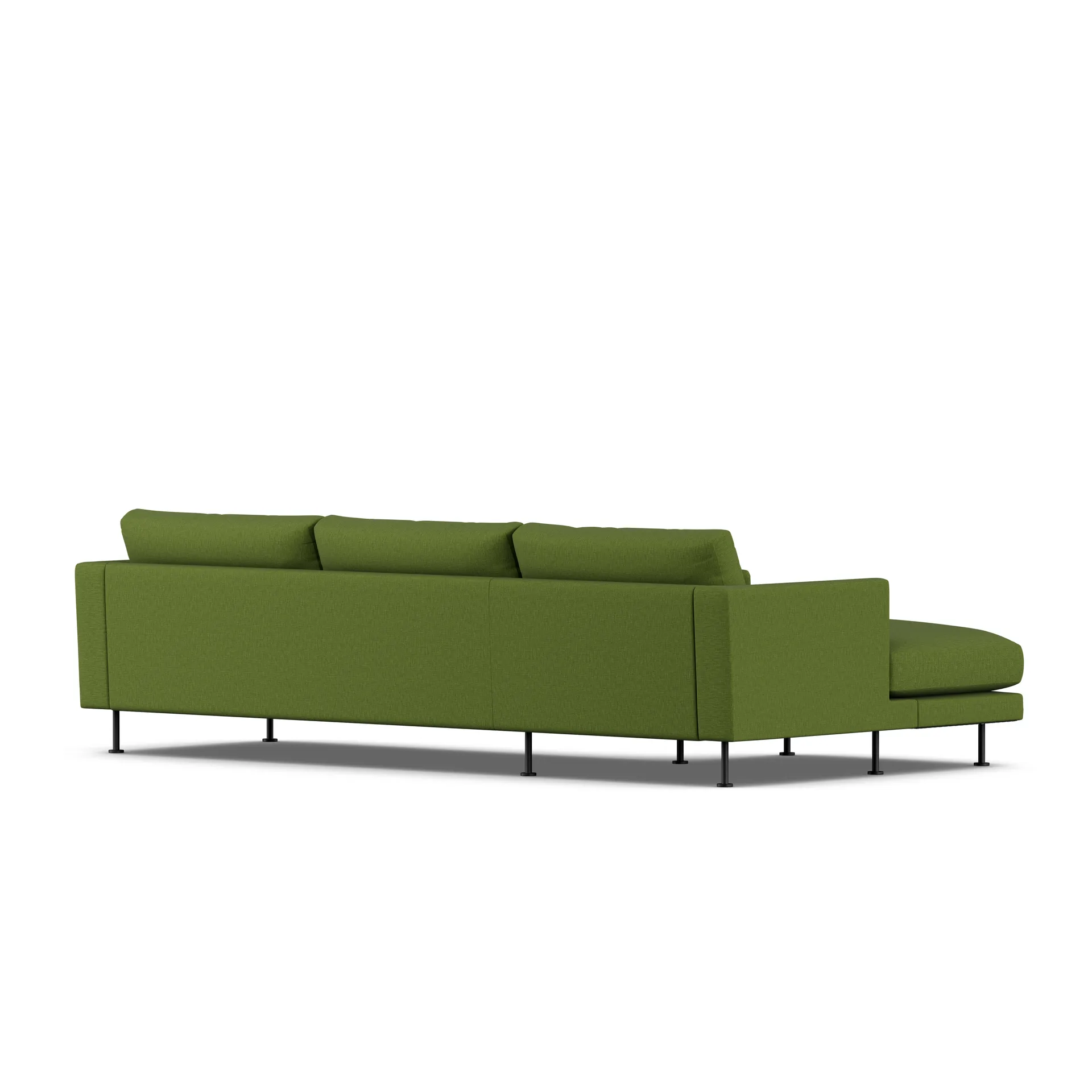 Bredhult sofa, Luiza Green 3975-black steel, 2,5-seater C2 1898