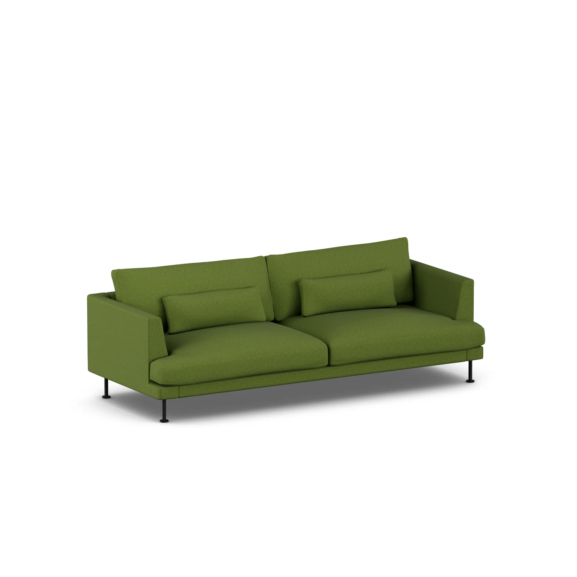 Bredhult sofa, Luiza Green 3975-black steel, 3-seater 1898