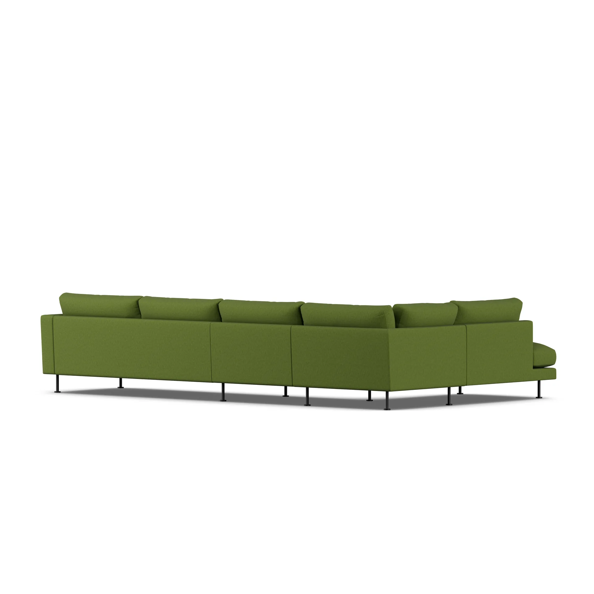 Bredhult sofa, Luiza Green 3975-black steel, 4-seater B2 1898