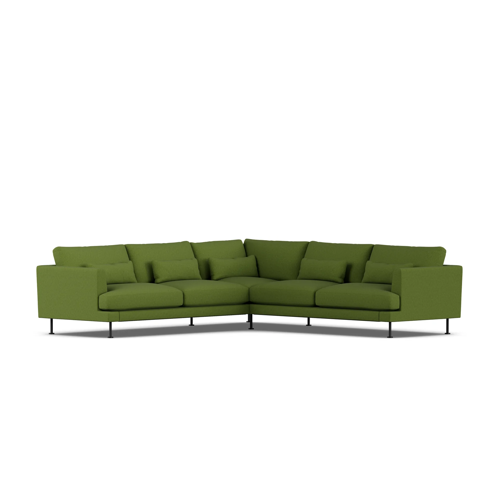 Bredhult sofa, Luiza Green 3975-black steel, corner sofa F 1898