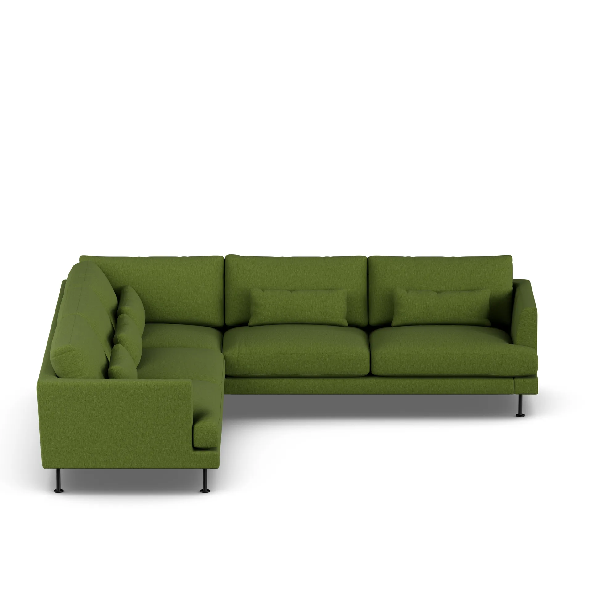 Bredhult sofa, Luiza Green 3975-black steel, corner sofa F 1898