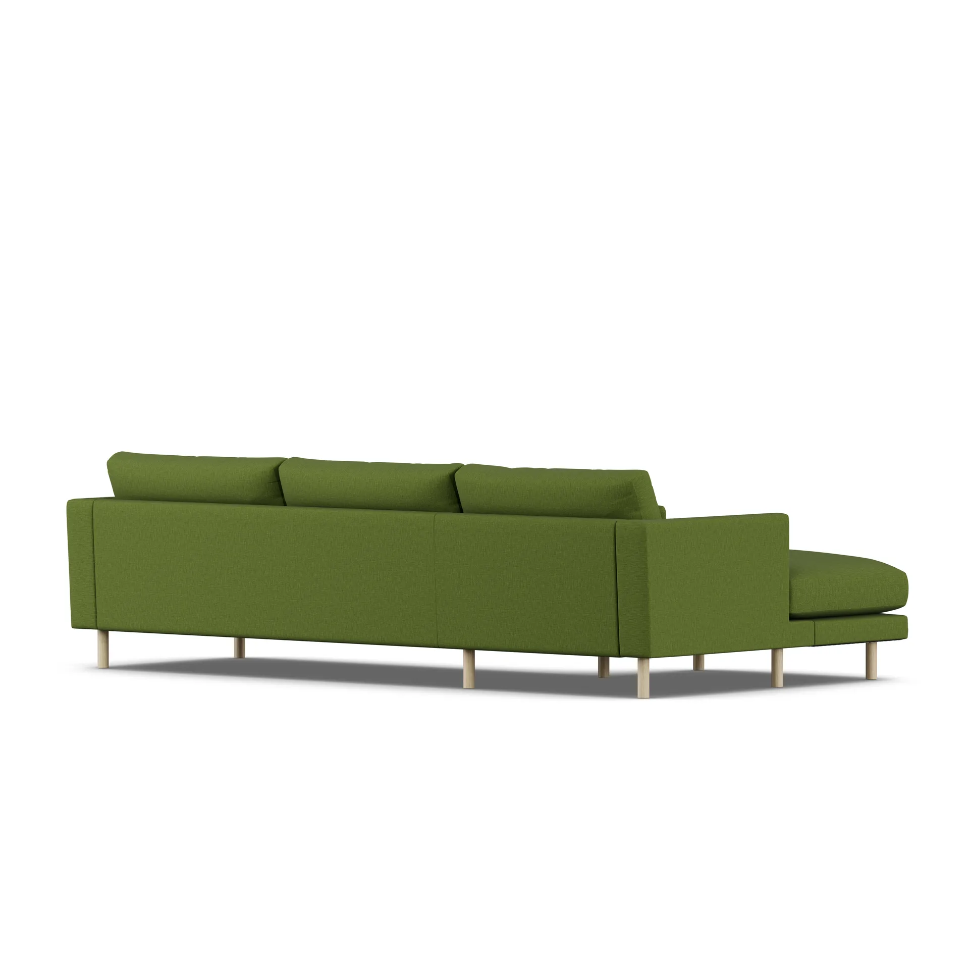 Bredhult sofa, Luiza Green 3975-white-oiled oak, 2,5-seater C2 1898