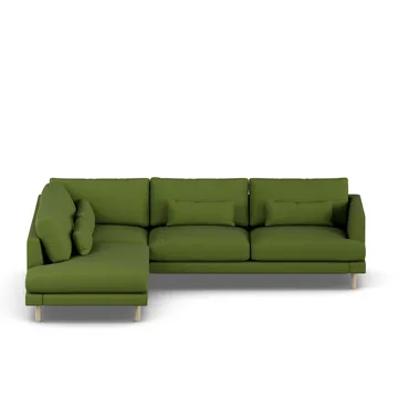 Bredhult sofa - Luiza Green 3975-white-oiled oak, 3-seater A2 - 1898