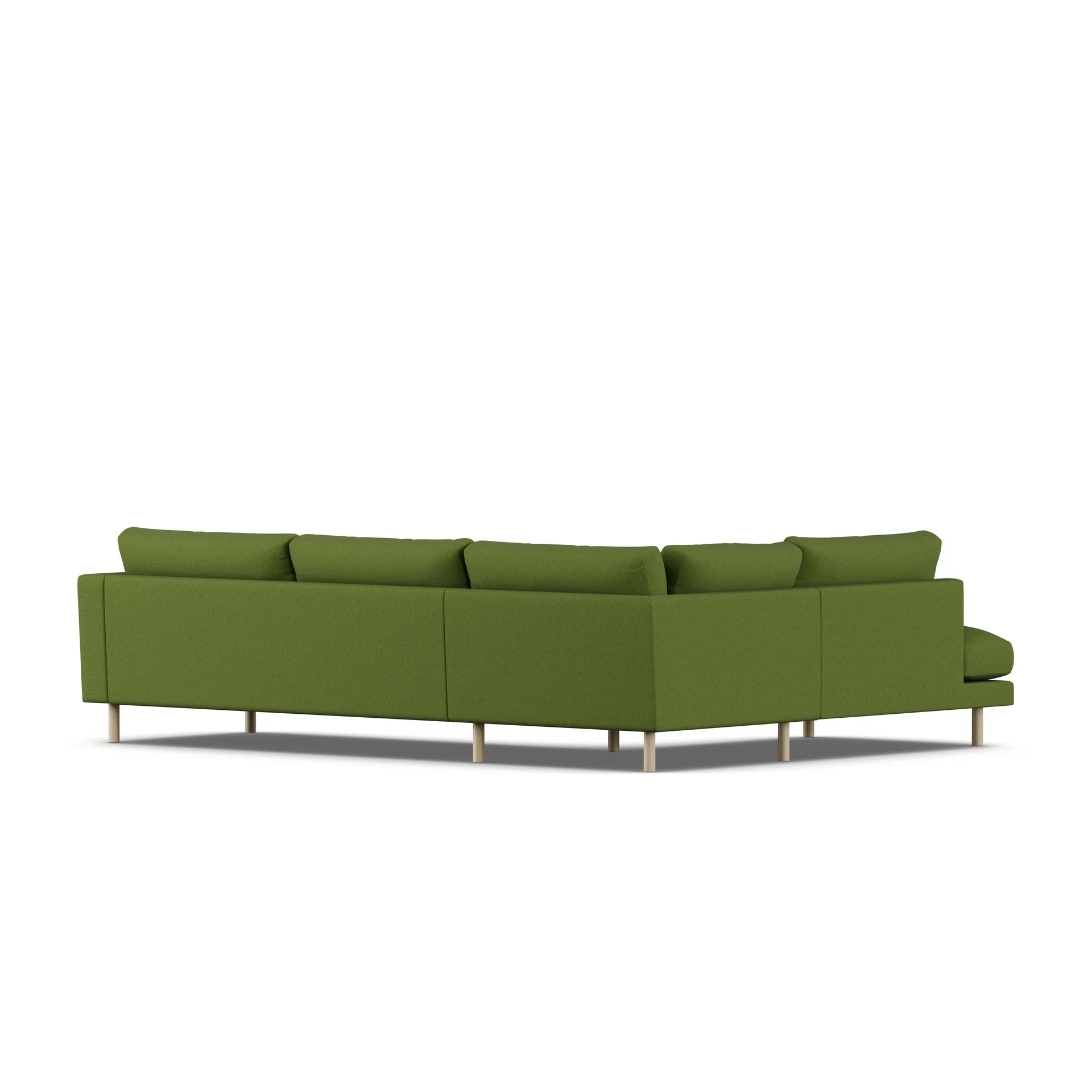 Bredhult sofa, Luiza Green 3975-white-oiled oak, 3-seater A2 1898