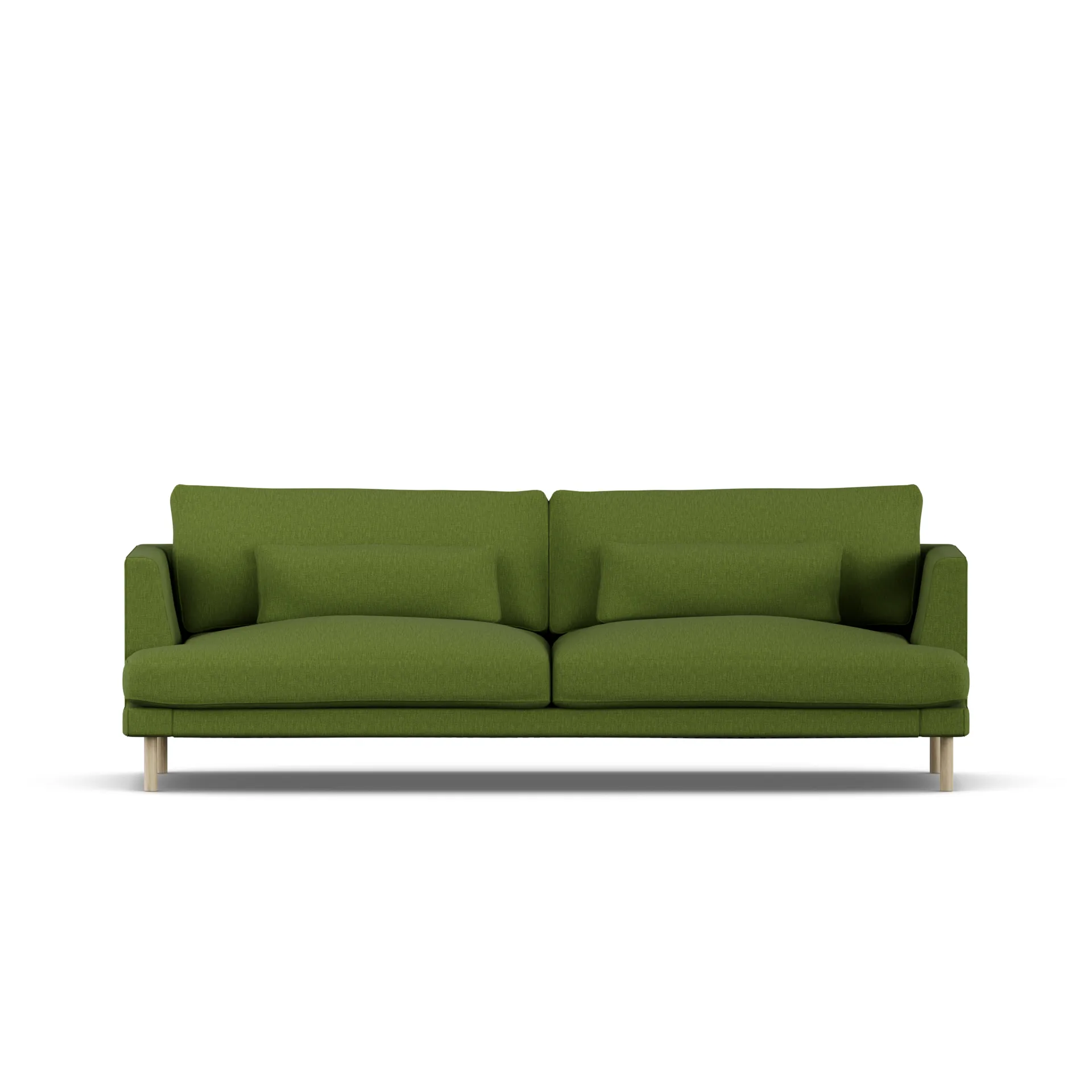 Bredhult sofa, Luiza Green 3975-white-oiled oak, 3-seater 1898