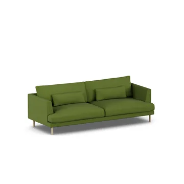 Bredhult sofa - Luiza Green 3975-white-oiled oak, 3-seater - 1898