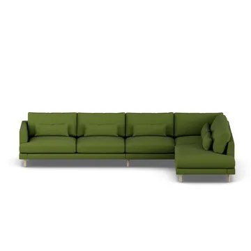Bredhult sofa - Luiza Green 3975-white-oiled oak, 4-seater B1 - 1898