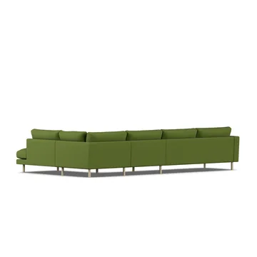 Bredhult sofa - Luiza Green 3975-white-oiled oak, 4-seater B1 - 1898