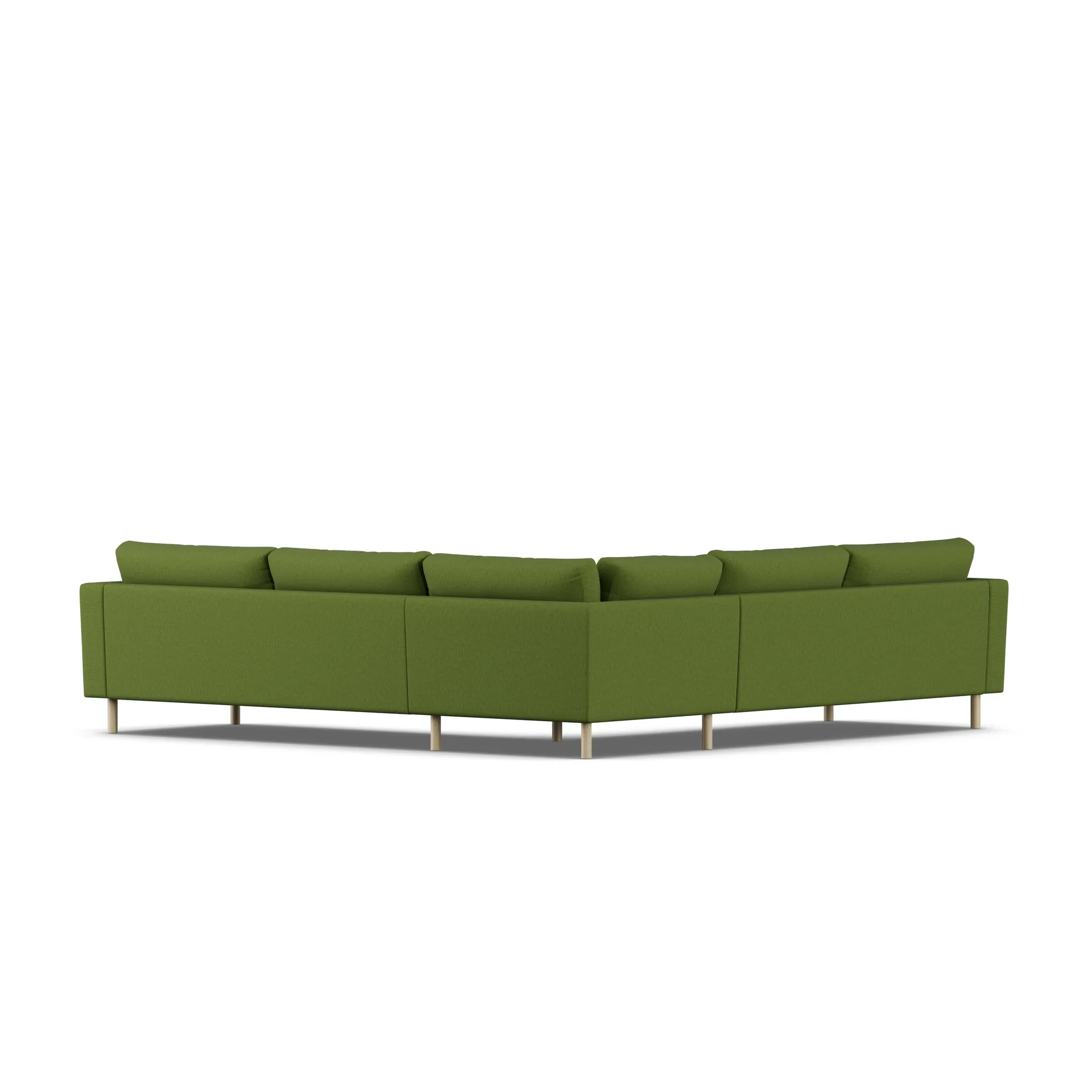 Bredhult sofa, Luiza Green 3975-white-oiled oak, corner sofa F 1898