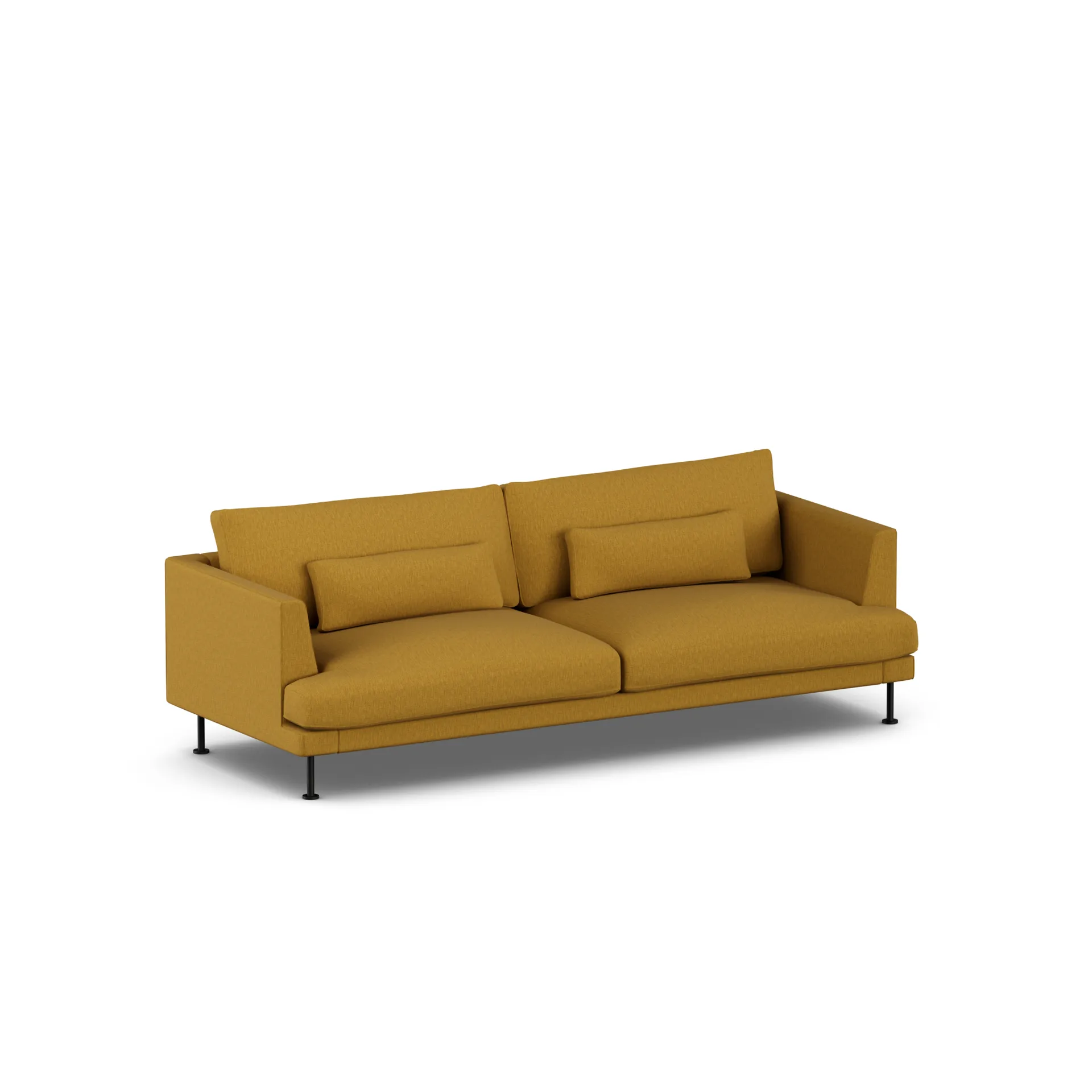 Bredhult sofa, Luiza Mustard 3972-black steel, 3-seater 1898