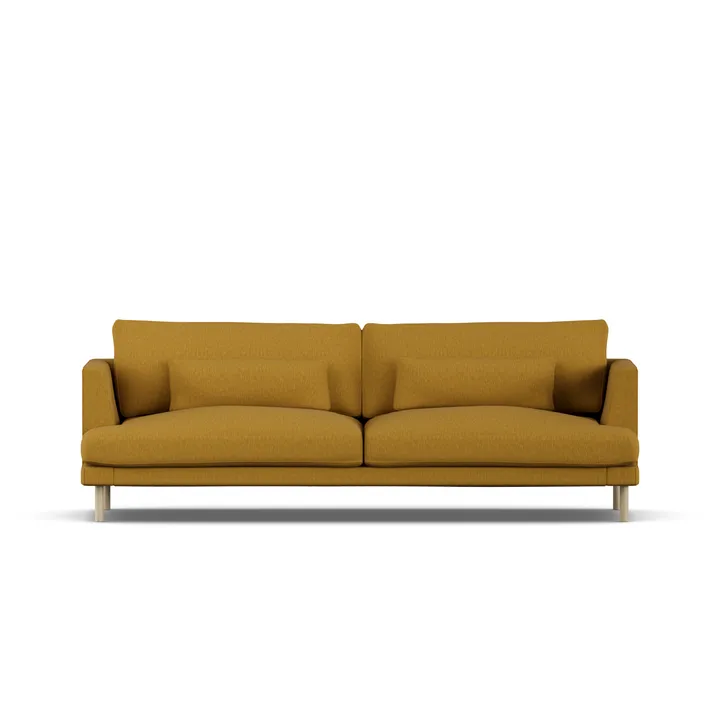 Bredhult sofa - Luiza Mustard 3972-white-oiled oak, 3-seater - 1898
