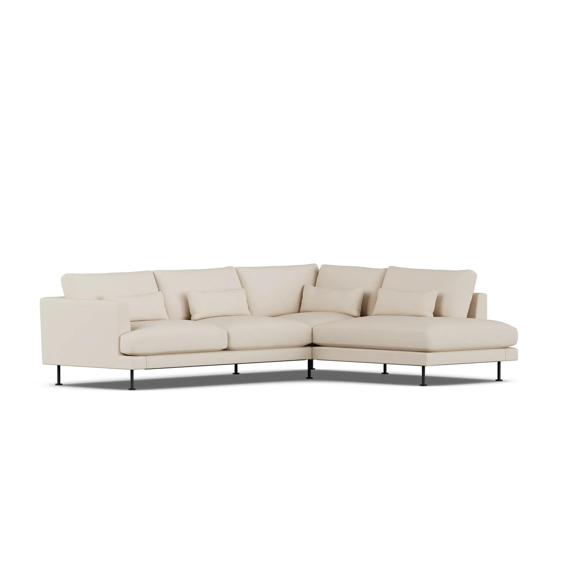 Bredhult sofa, Same Beige 6670-black steel, 3-seater A1 1898