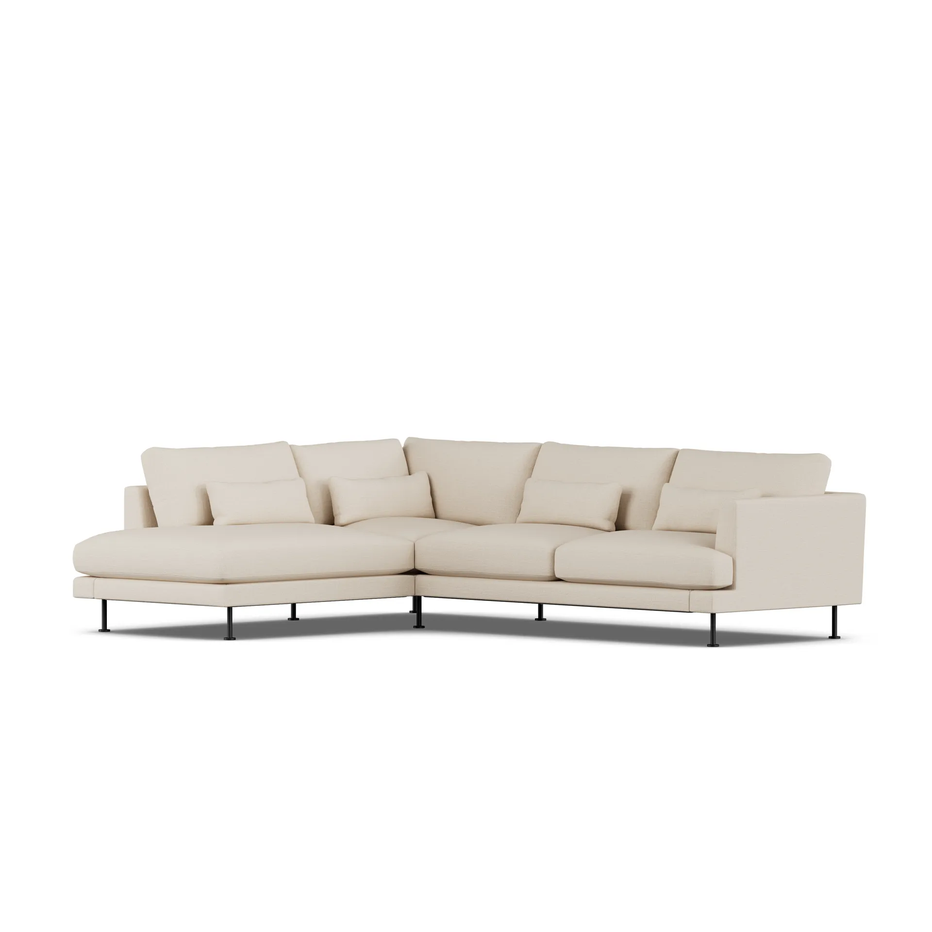 Bredhult sofa, Same Beige 6670-black steel, 3-seater A2 1898