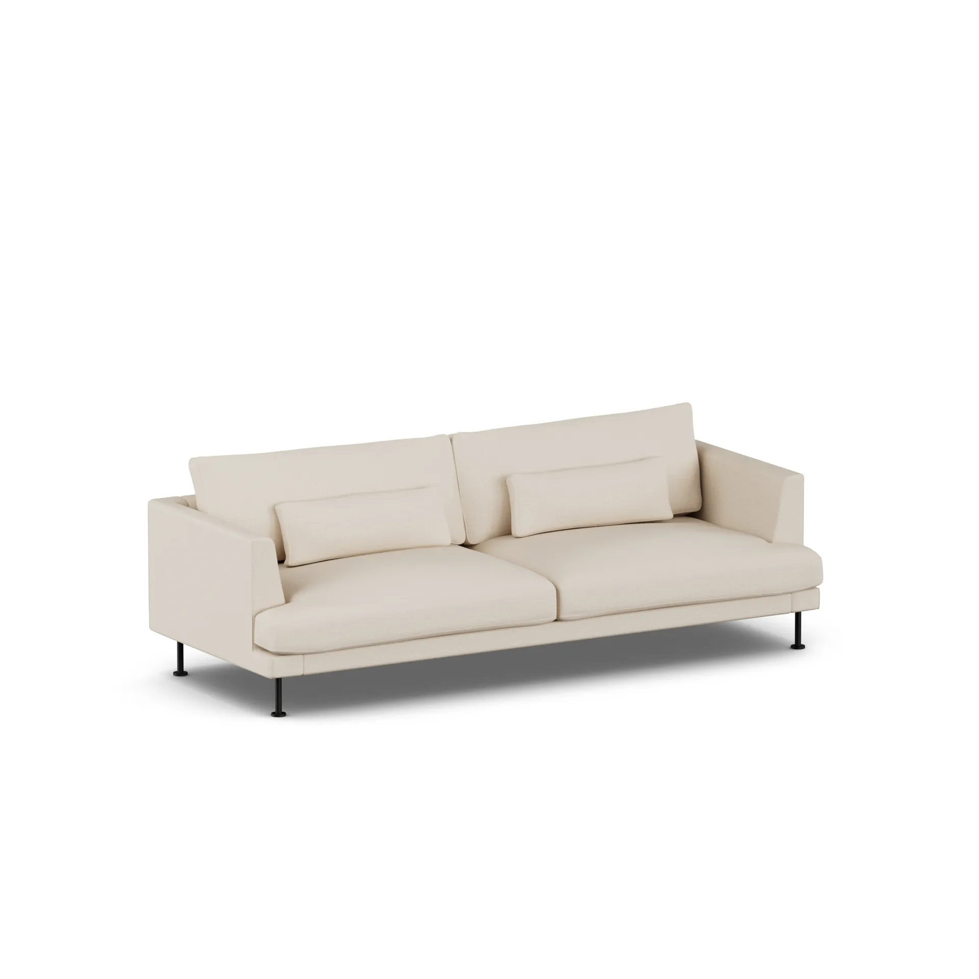 Bredhult sofa, Same Beige 6670-black steel, 3-seater 1898