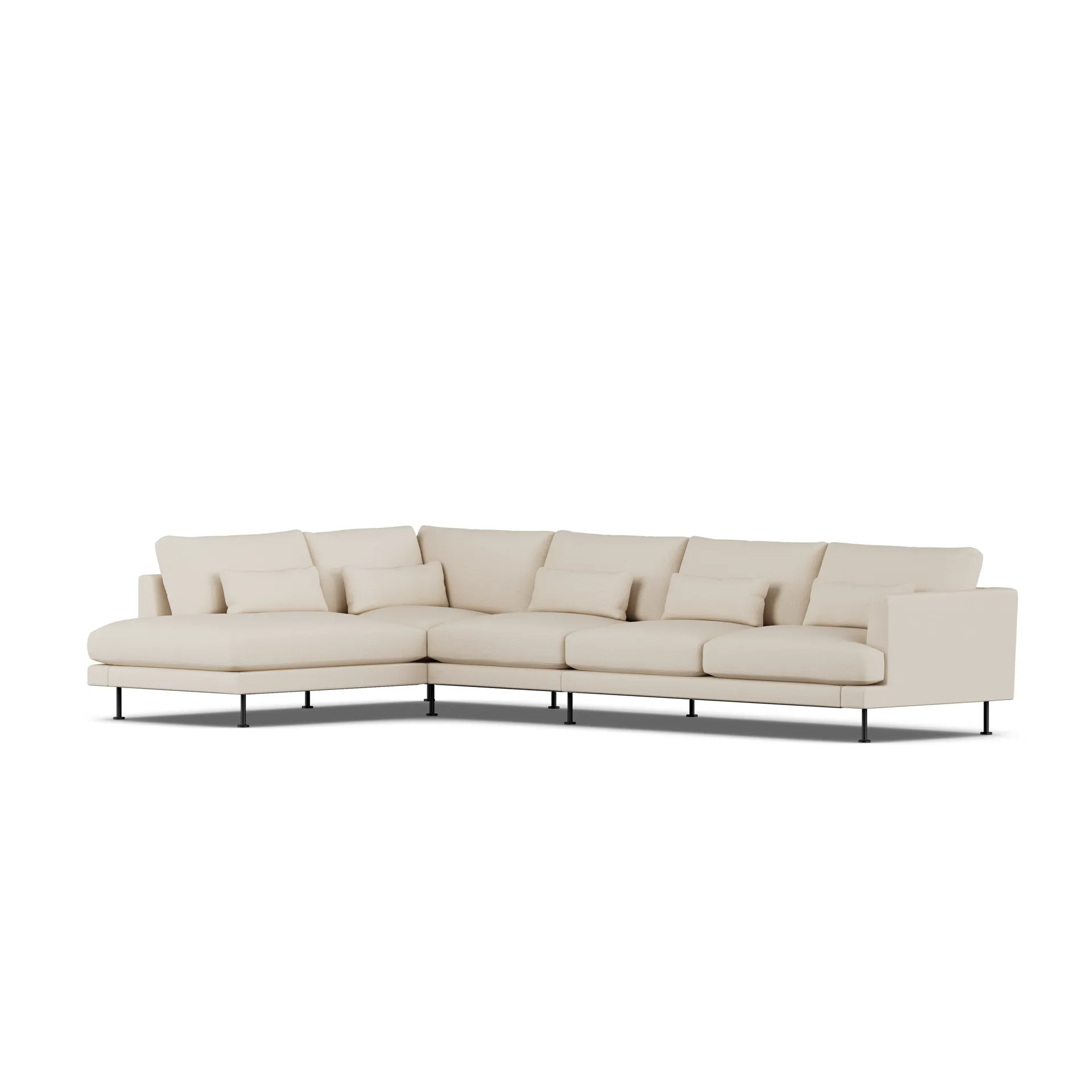 Bredhult sofa, Same Beige 6670-black steel, 4-seater B2 1898