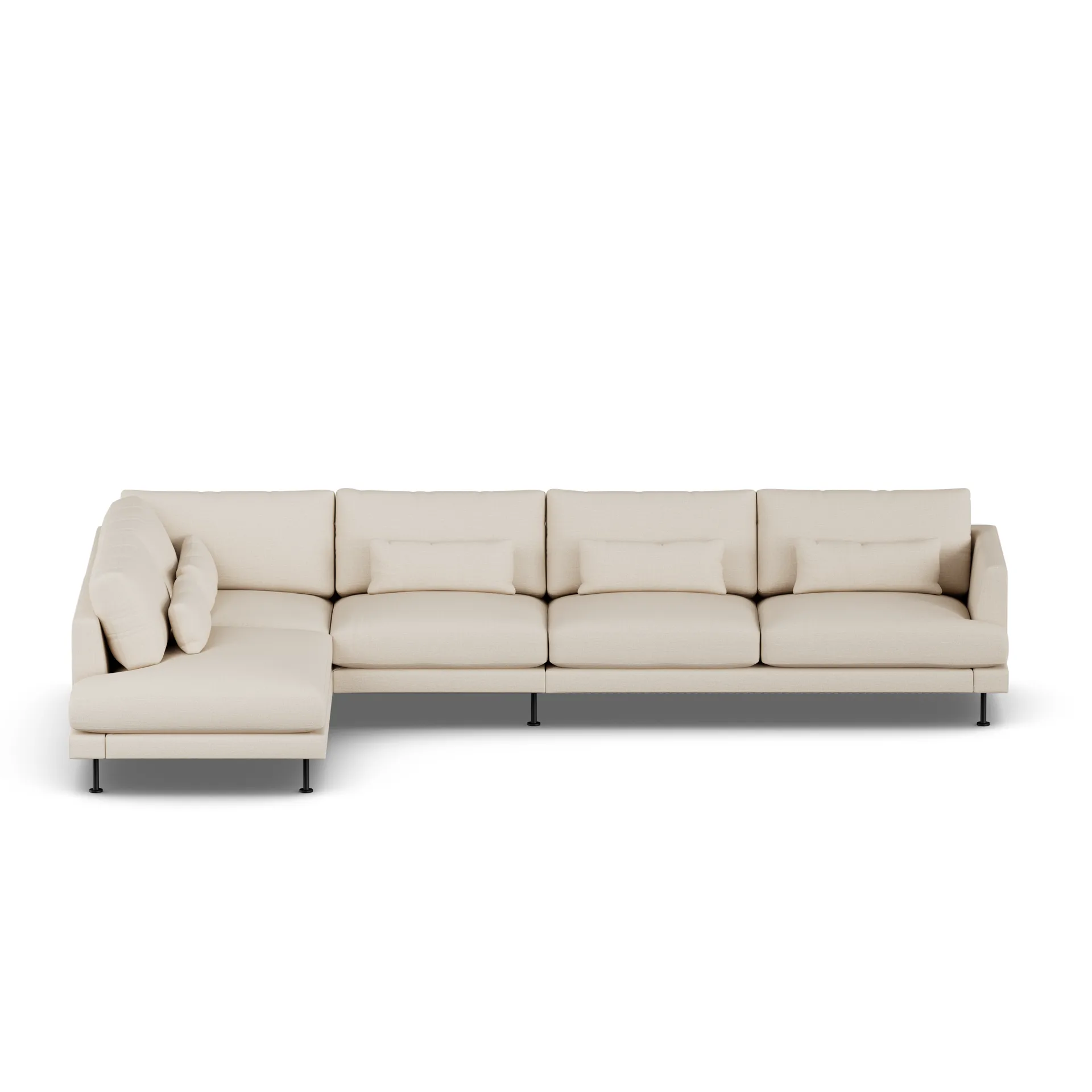 Bredhult sofa, Same Beige 6670-black steel, 4-seater B2 1898