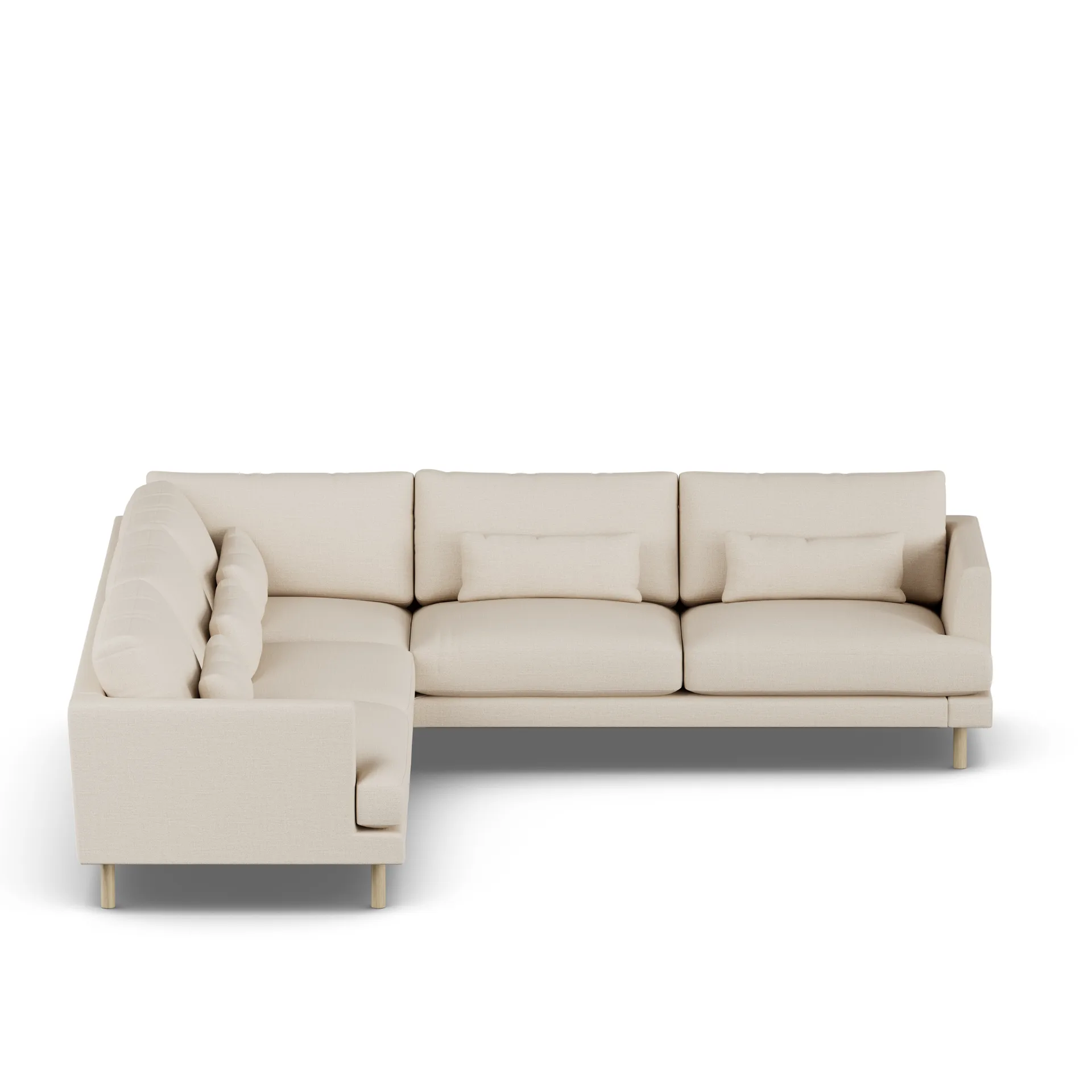 Bredhult sofa, Same Beige 6670-white-oiled oak, corner sofa F 1898