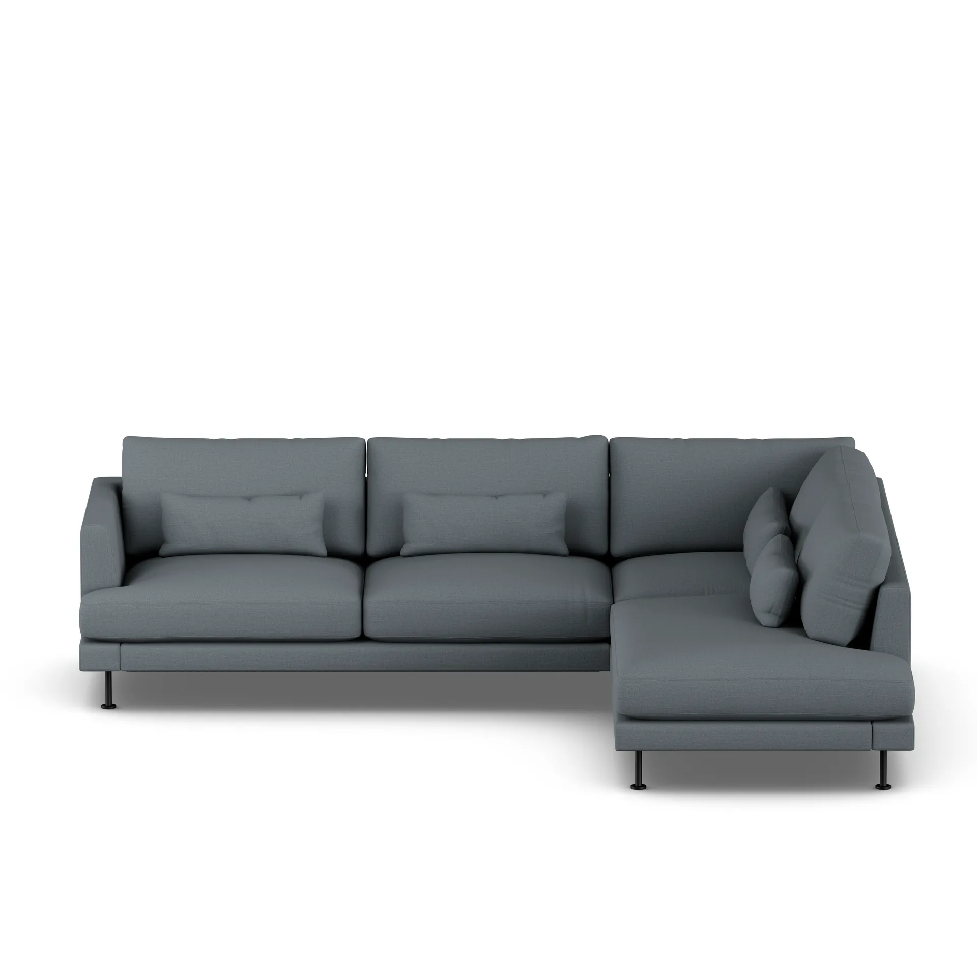 Bredhult sofa, Same Blue 6678-black steel, 3-seater A1 1898
