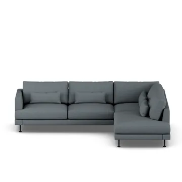 Bredhult sofa - Same Blue 6678-black steel, 3-seater A1 - 1898