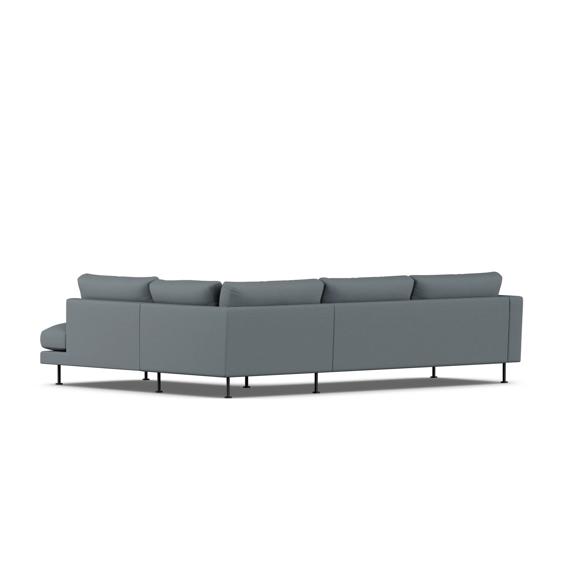 Bredhult sofa, Same Blue 6678-black steel, 3-seater A1 1898